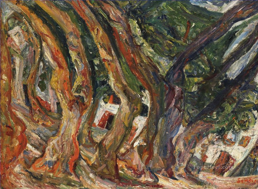 plane trees at c ret 1920 Chaim Soutine Expressionism Oil Paintings